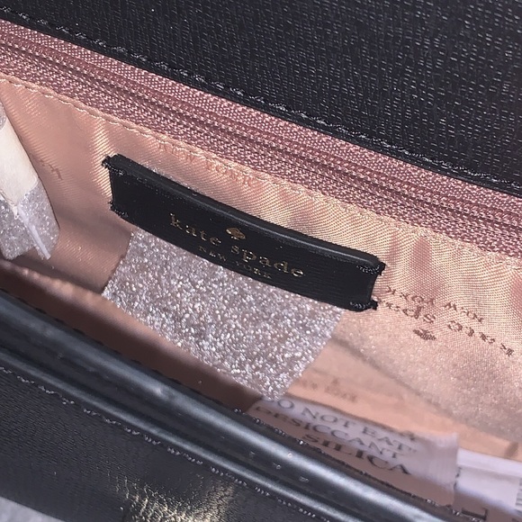 Kate Spade Phoebe Leather Flap Black Shoulder Crossbody Bag (Tag inside) BNWT - Picture 6 of 9